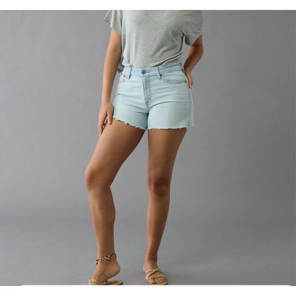 American Eagle Strigid Curvy Relaxed Shorts Size 0 NWT - Picture 1 of 7